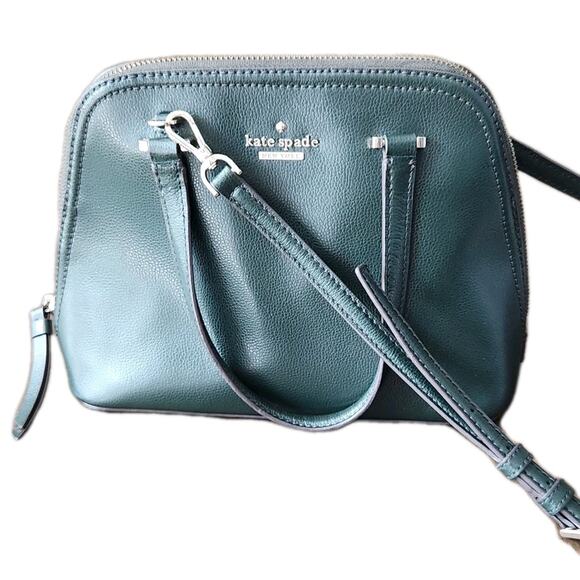 Kate Spade Patterson Drive Small Dome Leather Satchel Handbag Spruce Green - Picture 2 of 13